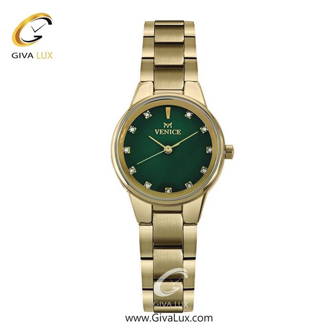 ساعت مچی اورجینال زنانه ونیز طلایی | طلایی| سبز| کد رفرنس V801152801