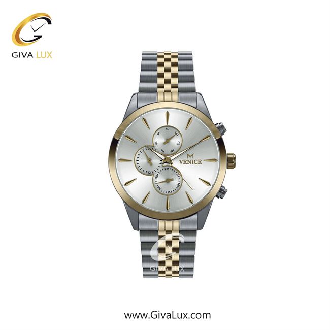 ساعت مچی اورجینال زنانه ونیز سه موتوره فول تایم نقره ای-طلایی | طلایی-نقره ای| نقره ای| کد رفرنس V801165201