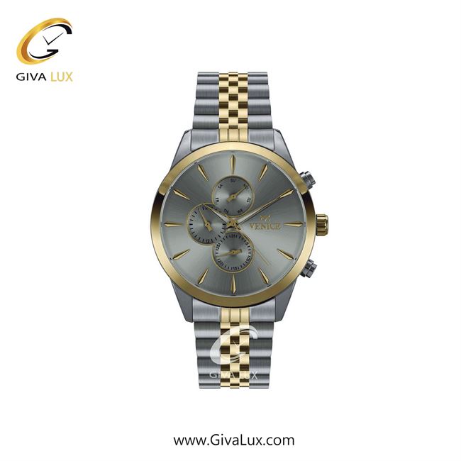 ساعت مچی اورجینال زنانه ونیز سه موتوره فول تایم طلایی-نقره ای | طلایی-نقره ای| دودی|تیتانیوم| کد رفرنس V801165301