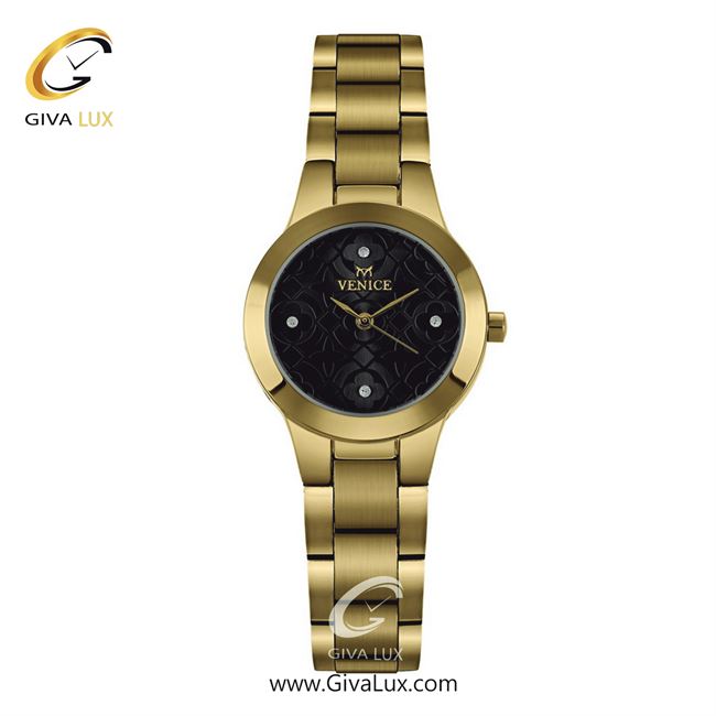ساعت مچی اورجینال زنانه ونیز طلایی | طلایی| مشکی| کد رفرنس V801172501