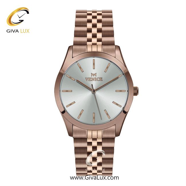 ساعت مچی اورجینال زنانه ونیز رزگلد | رزگلد| نقره ای| کد رفرنس V801183101