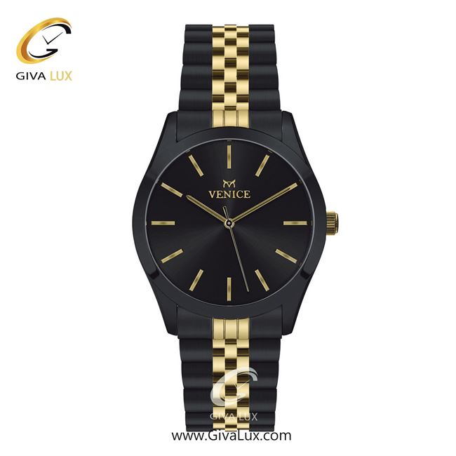ساعت مچی اورجینال زنانه ونیز تیتانیوم | طلایی-تیتانیوم| مشکی| کد رفرنس V801187001