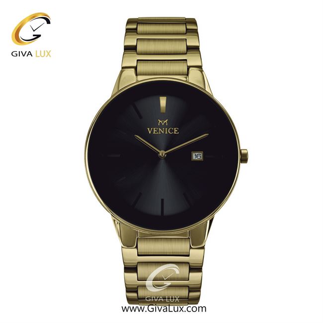 ساعت مچی اورجینال مردانه ونیز مشکی-طلایی | طلایی| مشکی| کد رفرنس V801192502