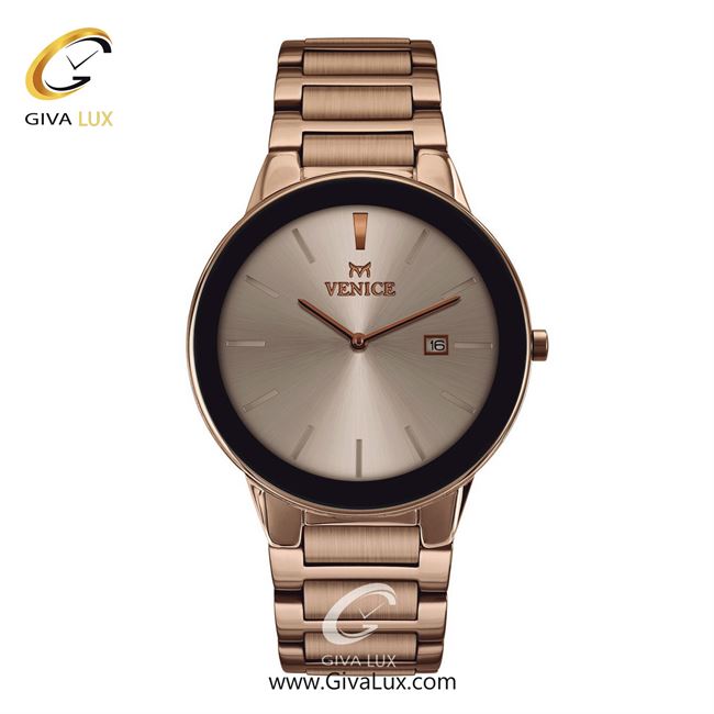ساعت مچی اورجینال مردانه ونیز مشکی-رزگلد | رزگلد| رزگلد| کد رفرنس V801193002