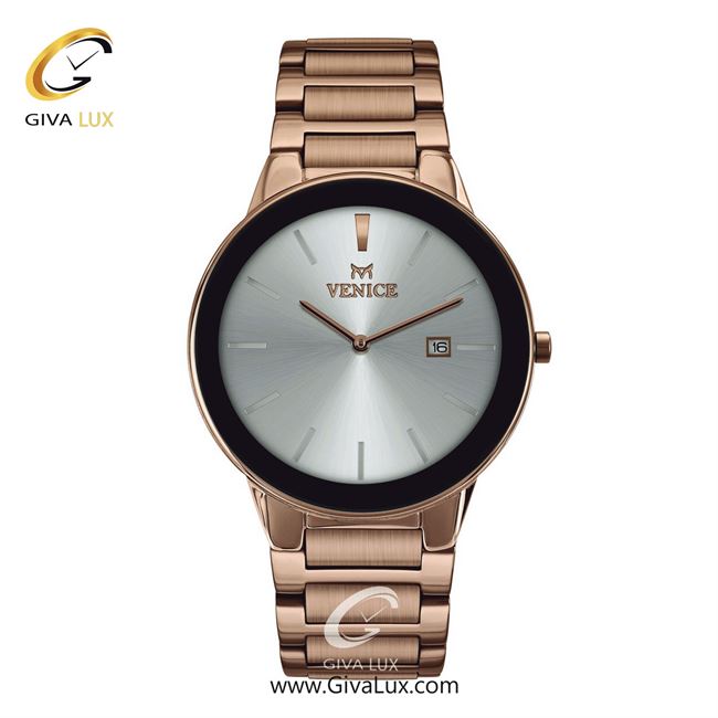 ساعت مچی اورجینال مردانه ونیز رزگلد-مشکی | رزگلد| نقره ای| کد رفرنس V801193102