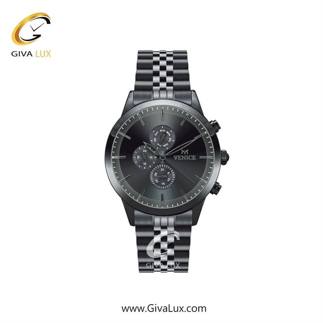 ساعت مچی اورجینال زنانه ونیز سه موتوره فول تایم تیتانیوم | تیتانیوم| دودی|تیتانیوم| کد رفرنس V801204601