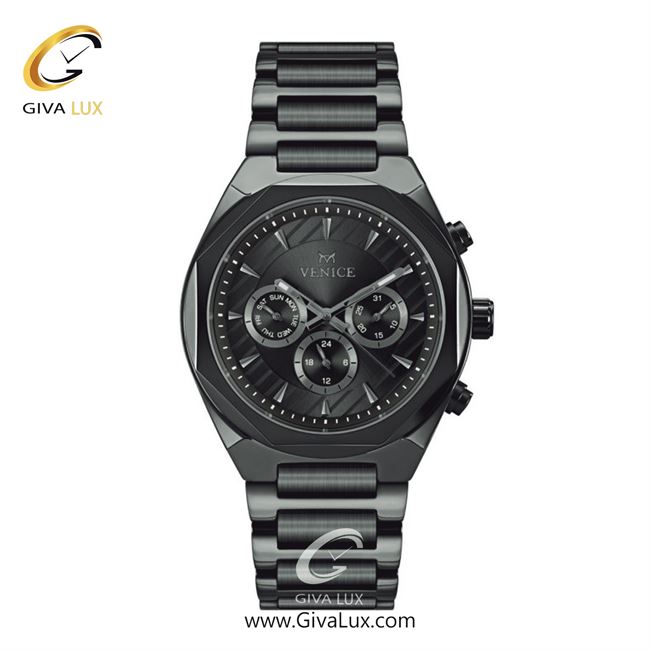 ساعت مچی اورجینال مردانه ونیز سه موتوره فول تایم تیتانیوم | تیتانیوم(زغالی)| دودی|تیتانیوم| کد رفرنس V801214602