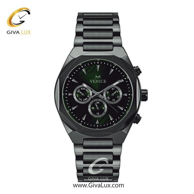 ساعت مچی اورجینال مردانه ونیز سه موتوره فول تایم تیتانیوم | تیتانیوم(زغالی)| سبز یشمی تیره| کد رفرنس V801214902