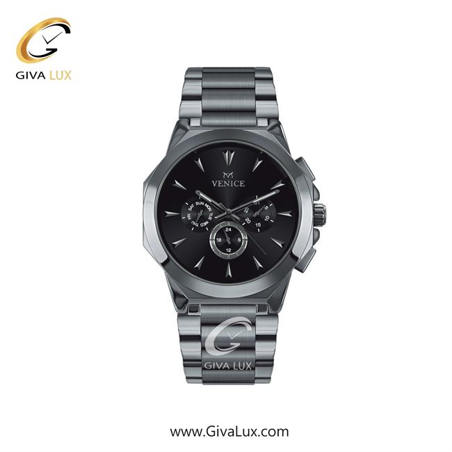 ساعت مچی اورجینال زنانه ونیز سه موتوره فول تایم نقره ای | نقره ای| مشکی| کد رفرنس V801221501