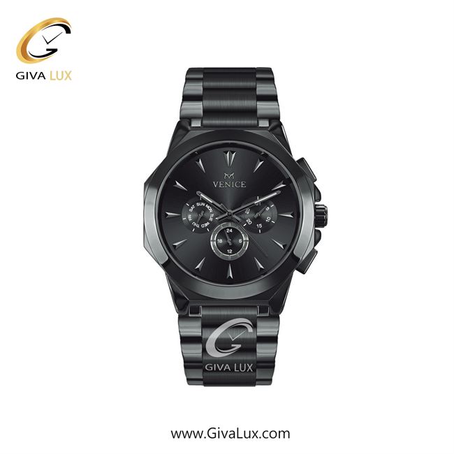 ساعت مچی اورجینال زنانه ونیز سه موتوره فول تایم تیتانیوم | تیتانیوم| دودی|تیتانیوم| کد رفرنس V801224601