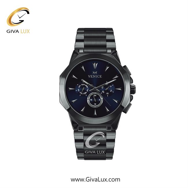 ساعت مچی اورجینال زنانه ونیز سه موتوره فول تایم تیتانیوم | تیتانیوم| سرمه ای| کد رفرنس V801224801