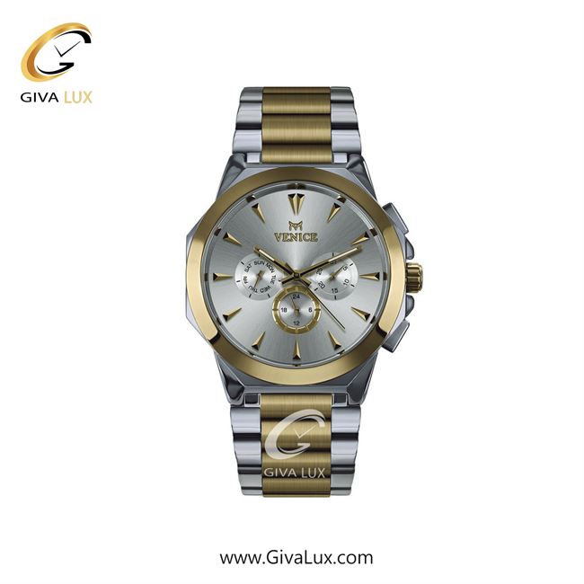 ساعت مچی اورجینال زنانه ونیز سه موتوره فول تایم نقره ای-طلایی | طلایی-نقره ای| نقره ای| کد رفرنس V801225201