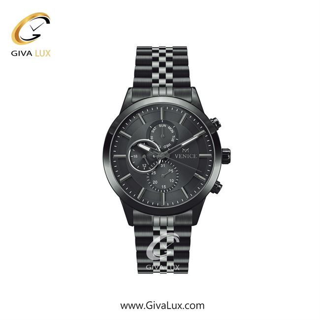 ساعت مچی اورجینال زنانه ونیز سه موتوره فول تایم تیتانیوم | تیتانیوم| دودی|تیتانیوم| کد رفرنس V801234601