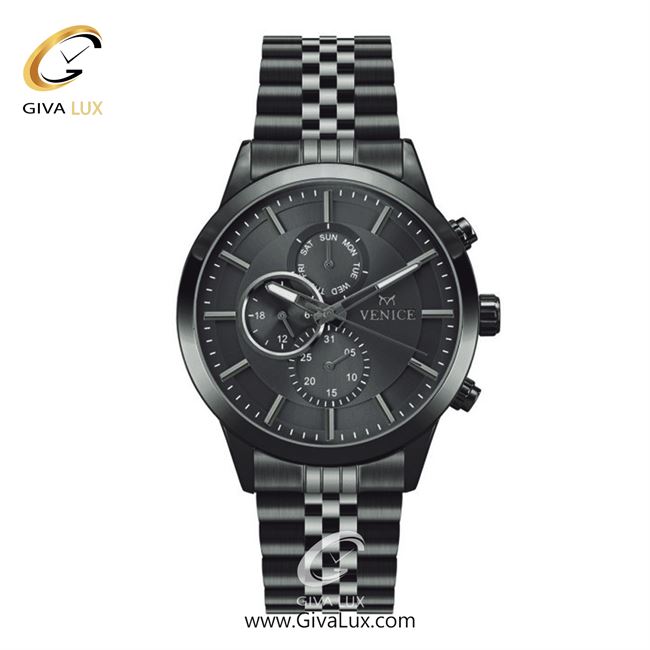 ساعت مچی اورجینال مردانه ونیز سه موتوره فول تایم تیتانیوم | تیتانیوم| دودی|تیتانیوم| کد رفرنس V801234602