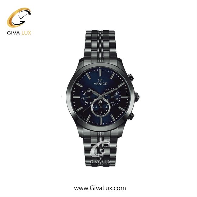 ساعت مچی اورجینال زنانه ونیز سه موتوره فول تایم تیتانیوم | تیتانیوم| سرمه ای| کد رفرنس V801264801