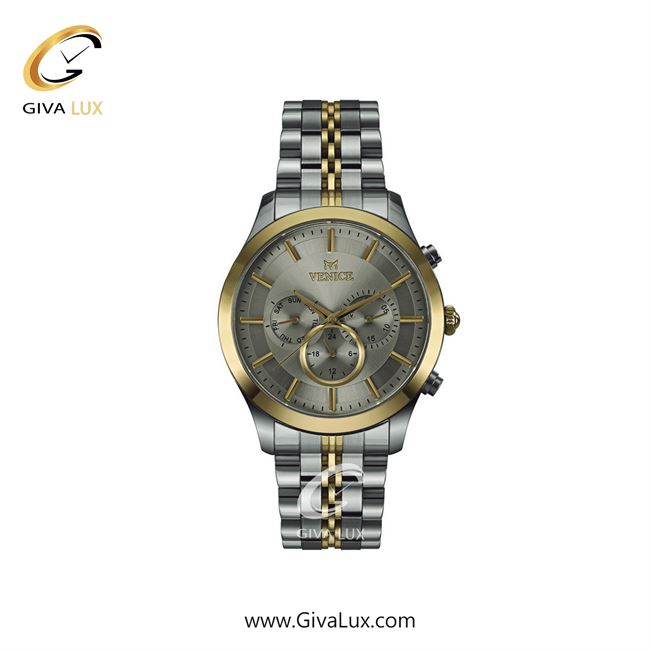 ساعت مچی اورجینال زنانه ونیز سه موتوره فول تایم طلایی-نقره ای | نقره ای-طلایی| دودی|تیتانیوم| کد رفرنس V801265301
