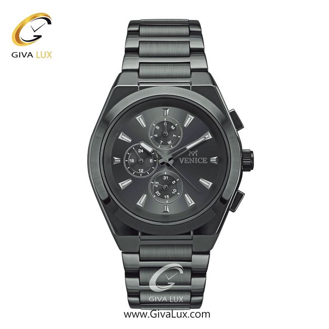 ساعت مچی اورجینال مردانه ونیز سه موتوره فول تایم تیتانیوم | تیتانیوم| دودی|تیتانیوم| کد رفرنس V801274602