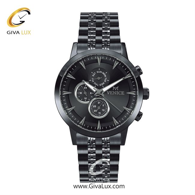 ساعت مچی اورجینال مردانه ونیز سه موتوره فول تایم تیتانیوم | تیتانیوم| دودی|تیتانیوم| کد رفرنس V801284602