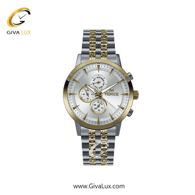ساعت مچی اورجینال زنانه ونیز سه موتوره فول تایم طلایی-نقره ای | نقره ای-طلایی| نقره ای| کد رفرنس V801285201