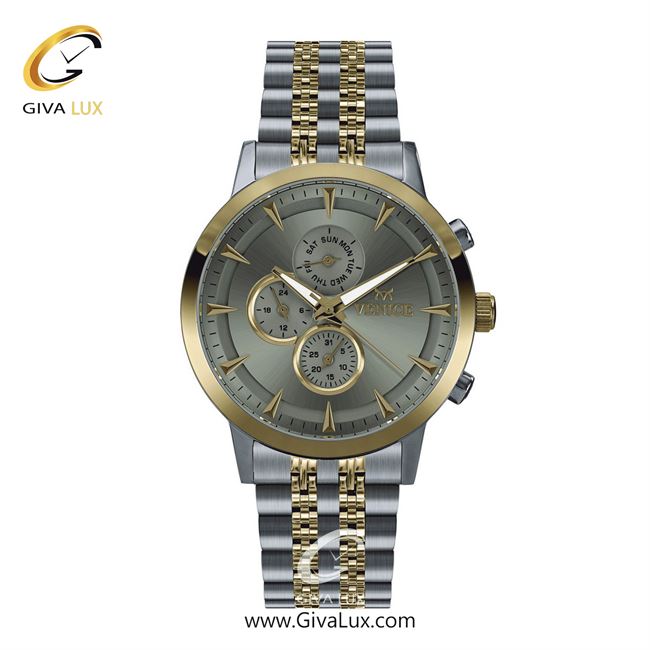 ساعت مچی اورجینال مردانه ونیز سه موتوره فول تایم نقره ای-طلایی | نقره ای-طلایی| دودی|تیتانیوم| کد رفرنس V801285302