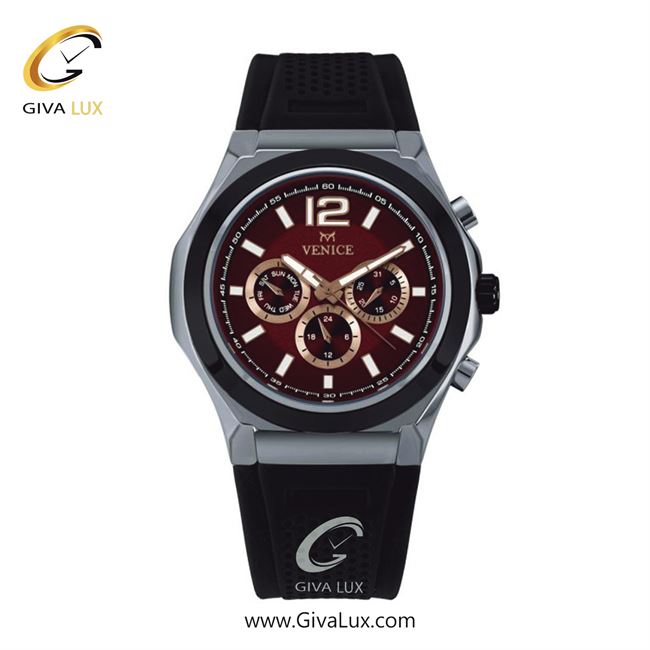 ساعت مچی اورجینال مردانه ونیز سه موتوره فول تایم نقره ای-مشکی | مشکی| زرشکی| کد رفرنس V801297312