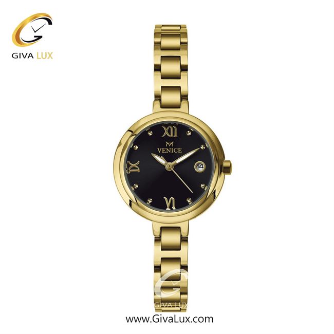 ساعت مچی اورجینال زنانه ونیز طلایی | طلایی| مشکی| کد رفرنس V801302501