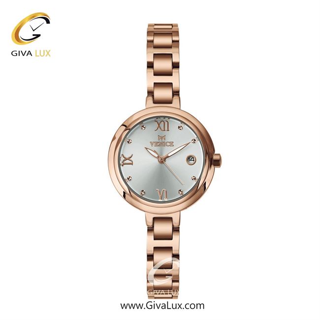 ساعت مچی اورجینال زنانه ونیز رزگلد | رزگلد| نقره ای| کد رفرنس V801303101