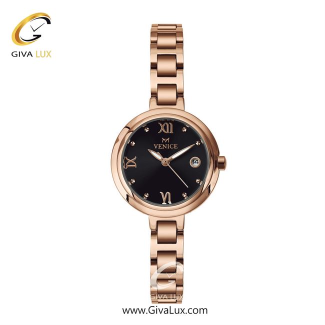 ساعت مچی اورجینال زنانه ونیز رزگلد | رزگلد| مشکی| کد رفرنس V801303401