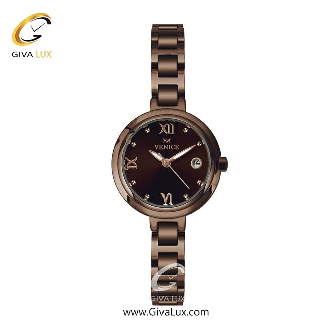 ساعت مچی اورجینال زنانه ونیز کافی | کافی| قهوه ای| کد رفرنس V801303901