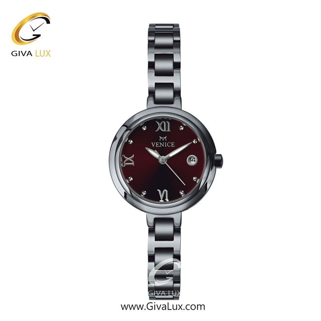 ساعت مچی اورجینال زنانه ونیز تیتانیوم | تیتانیوم| زرشکی| کد رفرنس V801304701