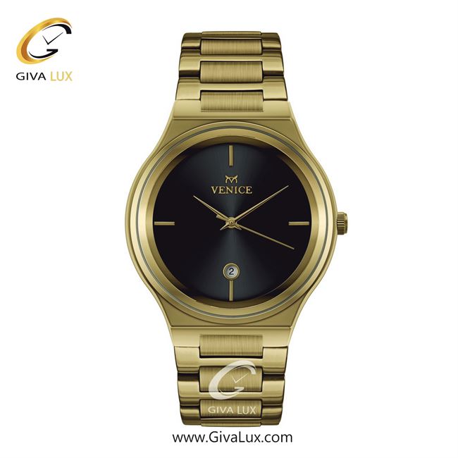 ساعت مچی اورجینال مردانه ونیز طلایی | طلایی| مشکی| کد رفرنس V801312502