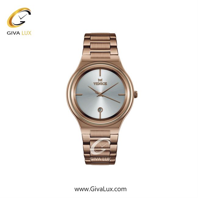 ساعت مچی اورجینال زنانه ونیز رزگلد | رزگلد| نقره ای| کد رفرنس V801313101