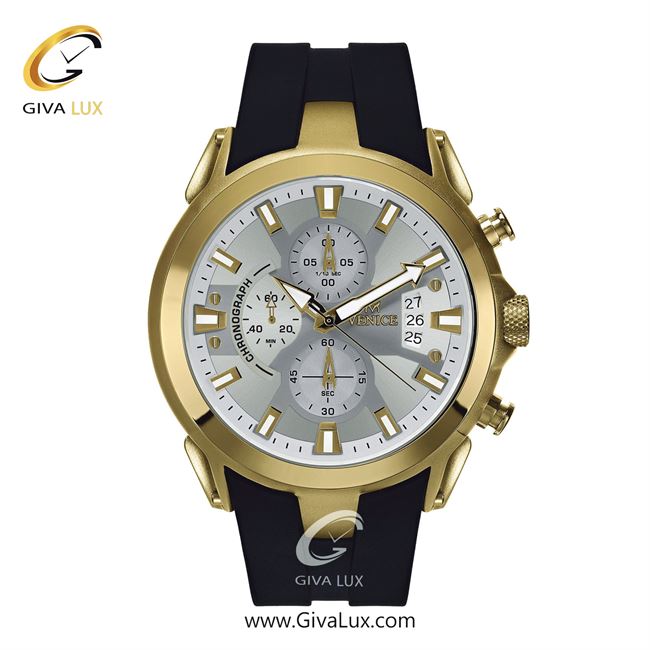 ساعت مچی اورجینال مردانه ونیز سه موتوره کرنوگراف طلایی | مشکی| نقره ای| کد رفرنس V801322102