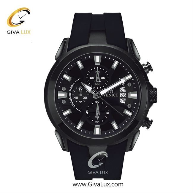 ساعت مچی اورجینال مردانه ونیز سه موتوره کرنوگراف مشکی | مشکی| مشکی| کد رفرنس V801324102