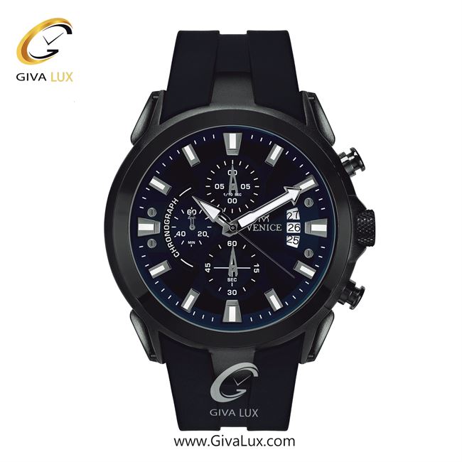 ساعت مچی اورجینال مردانه ونیز سه موتوره کرنوگراف مشکی | مشکی| سرمه ای| کد رفرنس V801324212