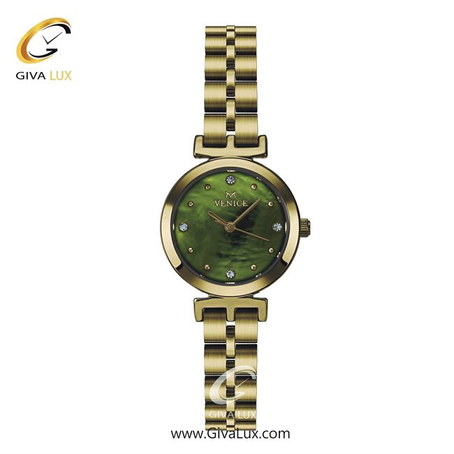 ساعت مچی اورجینال زنانه ونیز طلایی | طلایی| سبز| کد رفرنس V801352801