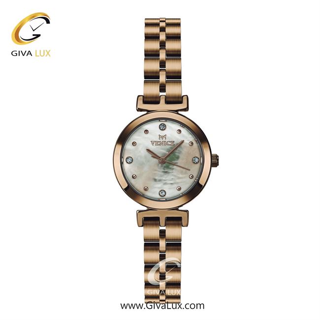 ساعت مچی اورجینال زنانه ونیز رزگلد | رزگلد| نقره ای-هفت رنگ| کد رفرنس V801353101