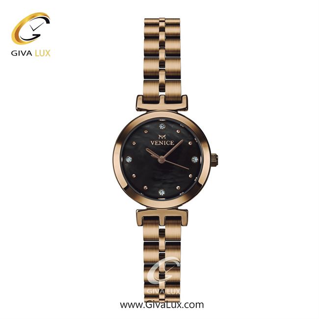 ساعت مچی اورجینال زنانه ونیز رزگلد | رزگلد| مشکی| کد رفرنس V801353401