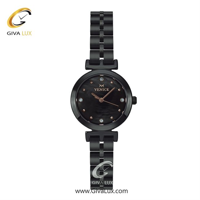 ساعت مچی اورجینال زنانه ونیز تیتانیوم | تیتانیوم(زغالی)| مشکی| کد رفرنس V801354101