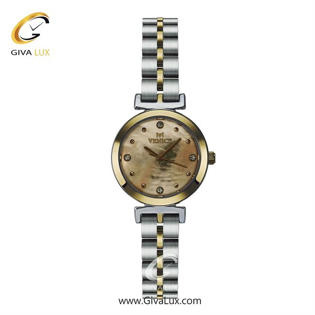 ساعت مچی اورجینال زنانه ونیز طلایی | طلایی-نقره ای| هفت رنگ-شامپاینی| کد رفرنس V801355401