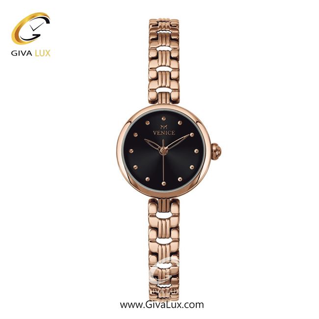 ساعت مچی اورجینال زنانه ونیز رزگلد | رزگلد| مشکی| کد رفرنس V801363401