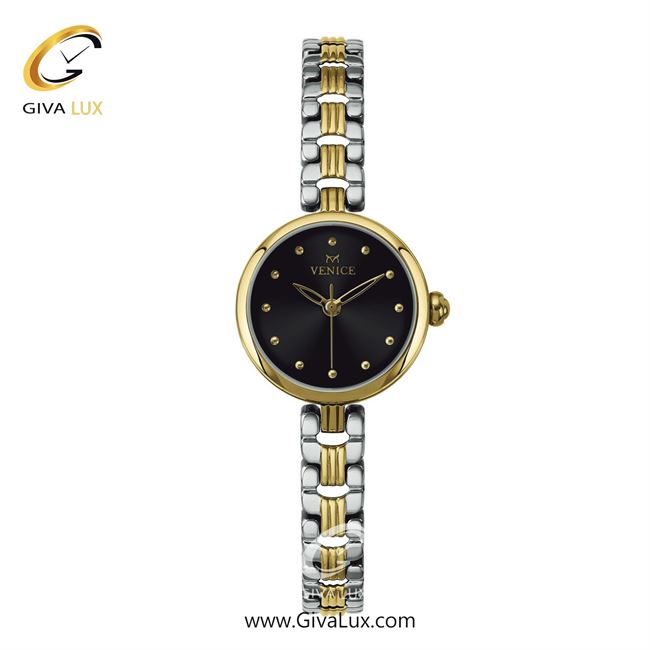 ساعت مچی اورجینال زنانه ونیز طلایی | طلایی-نقره ای| مشکی| کد رفرنس V801365601