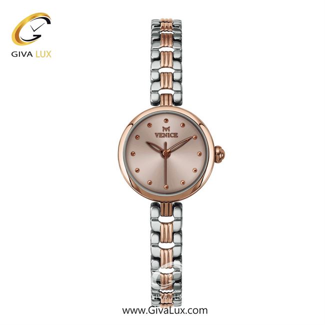 ساعت مچی اورجینال زنانه ونیز رزگلد | نقره ای-رزگلد| شامپاینی| کد رفرنس V801366101