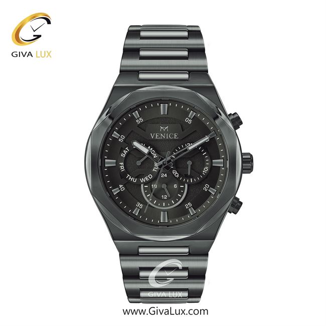 ساعت مچی اورجینال مردانه ونیز سه موتوره فول تایم تیتانیوم | تیتانیوم| دودی|تیتانیوم| کد رفرنس V801374602
