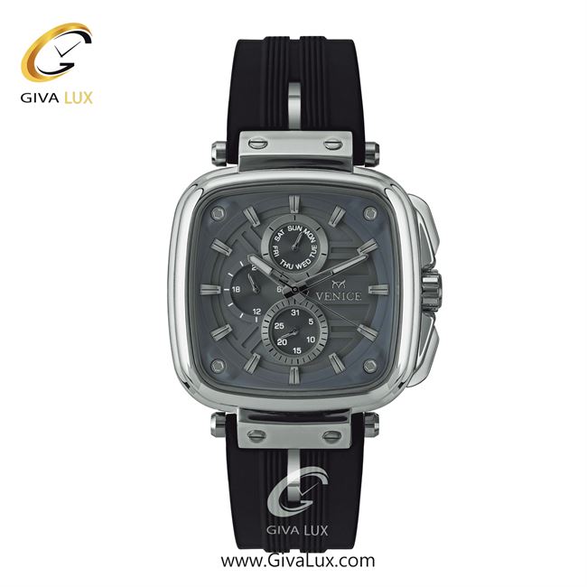 ساعت مچی اورجینال مردانه ونیز سه موتوره فول تایم نقره ای | مشکی| طوسی| کد رفرنس V801381202