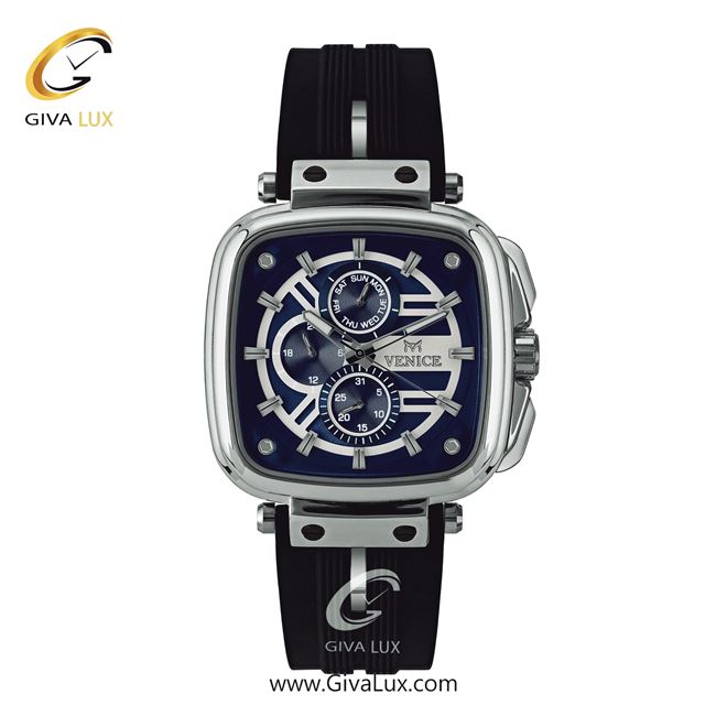 ساعت مچی اورجینال مردانه ونیز سه موتوره فول تایم نقره ای | مشکی| نقره ای-سرمه ای| کد رفرنس V801381402