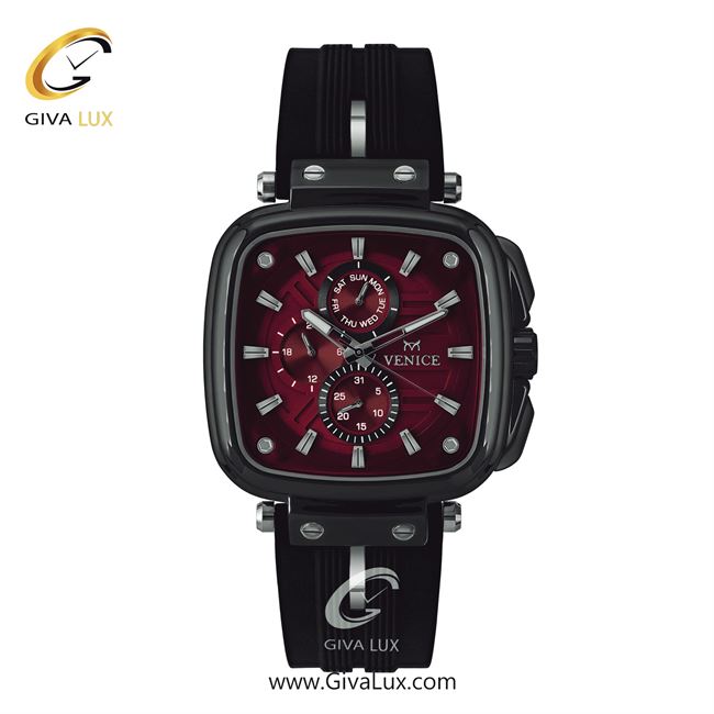 ساعت مچی اورجینال مردانه ونیز سه موتوره فول تایم مشکی | مشکی| زرشکی| کد رفرنس V801384312