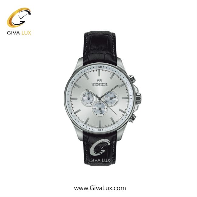 ساعت مچی اورجینال زنانه ونیز سه موتوره فول تایم نقره ای | مشکی| نقره ای| کد رفرنس V801391101