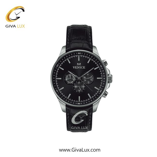 ساعت مچی اورجینال زنانه ونیز سه موتوره فول تایم نقره ای | مشکی| مشکی| کد رفرنس V801391501