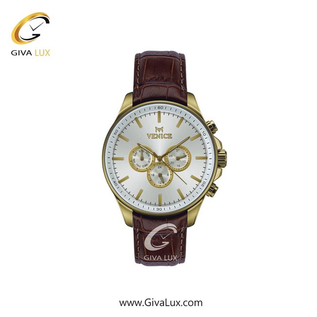 ساعت مچی اورجینال زنانه ونیز سه موتوره فول تایم طلایی | قهوه ای| نقره ای| کد رفرنس V801392101